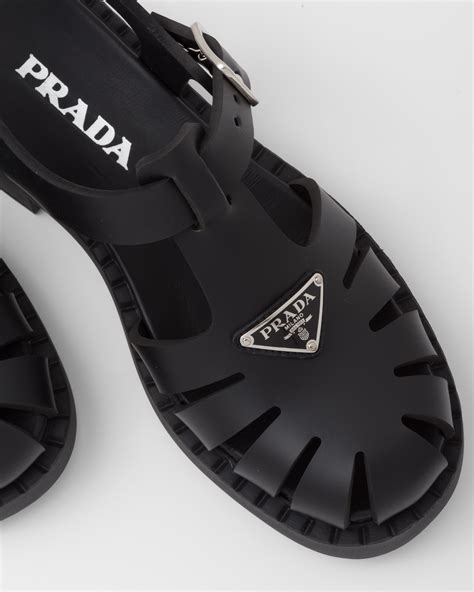 sporty foam rubber sandals prada|Black Sporty foam rubber sandals .